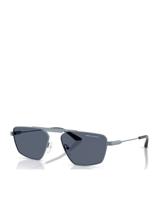 Armani Exchange Men's Sunglasses with Silver Metallic Frame and Grey Mirror Lens AX2059S 613287