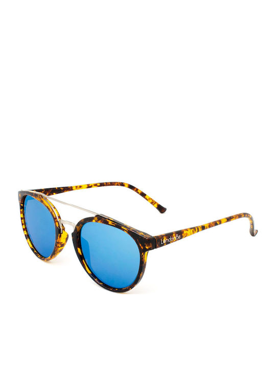 LondonBe Unisex Sunglasses with Black Plastic Frame and Silver Mirror Lens LB7992851112248