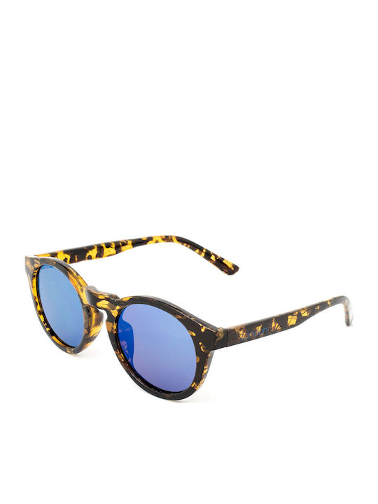 LondonBe Unisex Sunglasses with Black Plastic Frame and Silver Mirror Lens LB7992851112248
