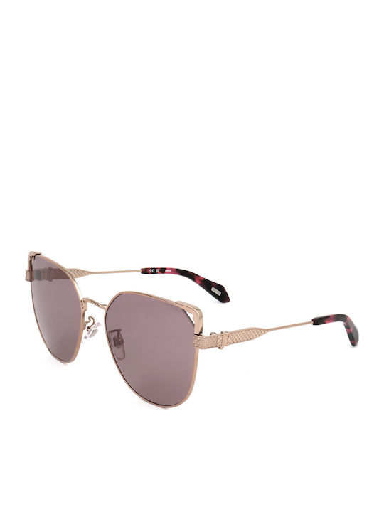 Just Cavalli Women's Sunglasses with Gold Metal Frame and Purple Lens