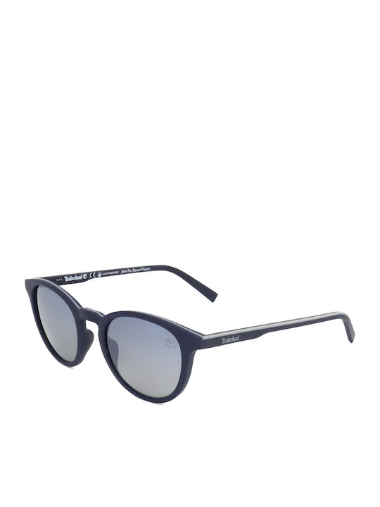 Timberland Men's Sunglasses with Navy Blue Plastic Frame and Polarized Lens TB9197 91D