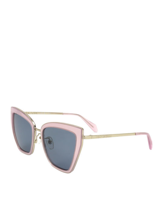 Just Cavalli Women's Sunglasses with Pink Metallic Frame and Blue Lenses