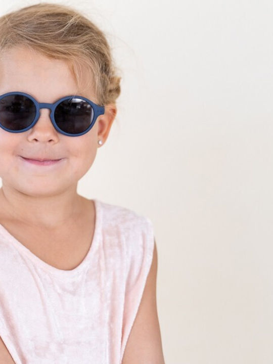 Izipizi Round Kids Sunglasses with Polarized Lens Denim Blue for 3-5 Years