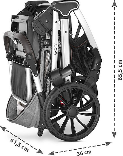 Lorelli Glory Verstellbar 3 in 1 Baby Kinderwagen Geeignet für Neugeborene Schwarz