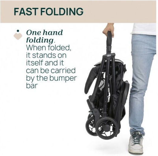 Chicco Taormina Baby Stroller Suitable for Newborn Charcoal 6.5kg