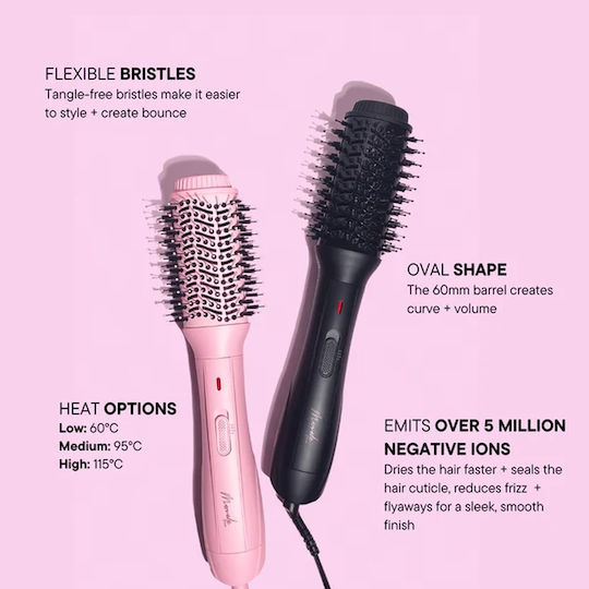 Mermade Hair Blow Dry Brush Electric Brush with Air for Curls