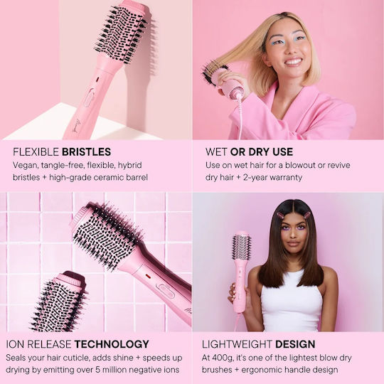 Mermade Hair Blow Dry Brush Electric Brush with Air for Curls