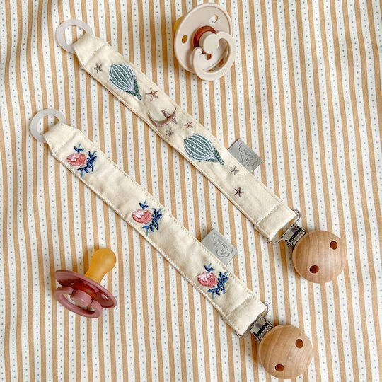 Cam Cam Copenhagen Pacifiers Accessories Ribbon Dreamland from Fabric Beige