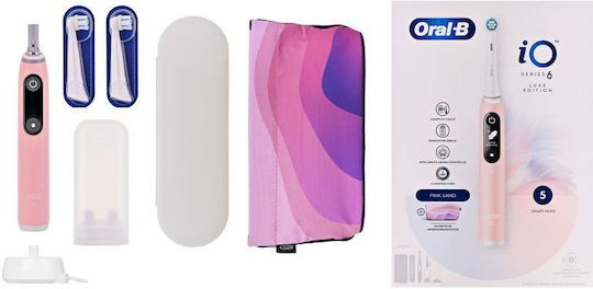 Bra Io Series 6 Elektrische Zahnbürste mit Drucksensor und Reiseetui Rosa