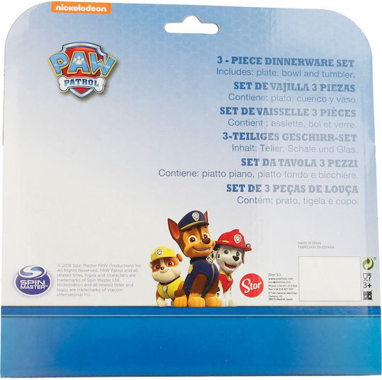 Stor Set de hrănire Paw Patrol din Plastic Multicolor 3buc