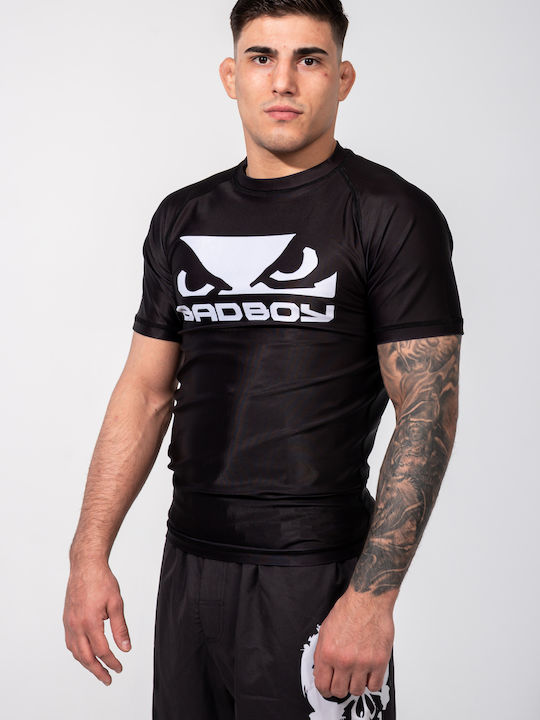 Bad Boy Ανδρική Κοντομάνικη Μπλούζα BB-000080-BW για Jiu-Jitsu Μαύρη