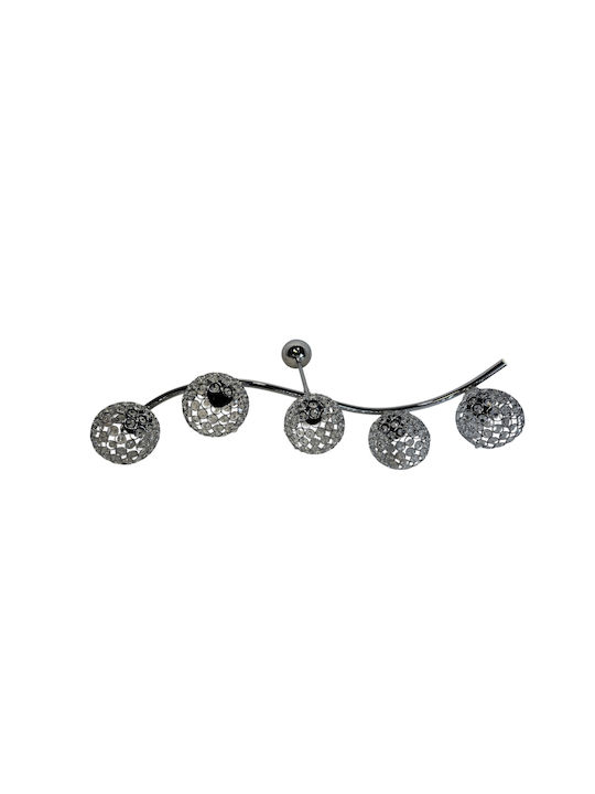 Epiplo-Fos Pendant Rail Light for 5 E27 Bulbs 90x10x42cm
