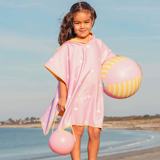 Quut Kid's Beach Poncho Pink 60 x 60 cm