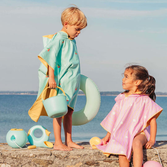 Quut Kid's Beach Poncho Pink 60 x 60 cm