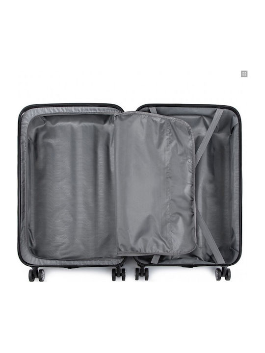 Miss Lulu Medium Hard Travel Suitcase Grey with 4 Wheels Height 66cm