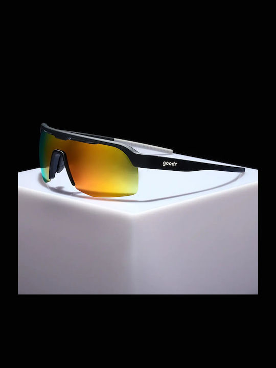 Goodr Unisex Sunglasses with Black Frame and Multicolour Mirror Lens G00456-BLG-01