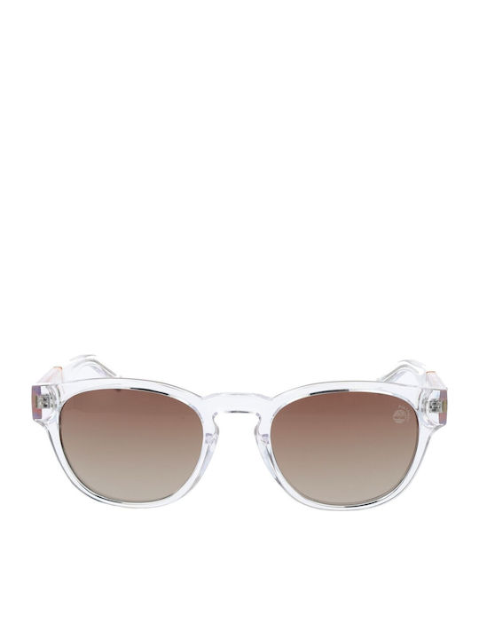 Timberland Unisex Sunglasses with Transparent Frame and Brown Lens TB9334 26H