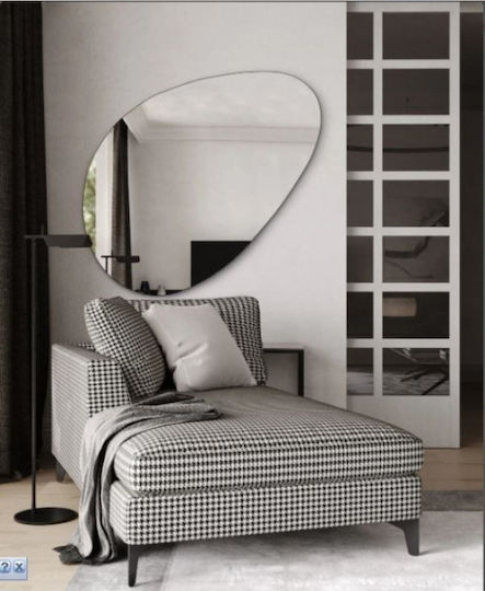 SteweHome SteweHome Wandspiegel Asymmetrischer mit Beige Hölzernem Rahmen 90x60cm