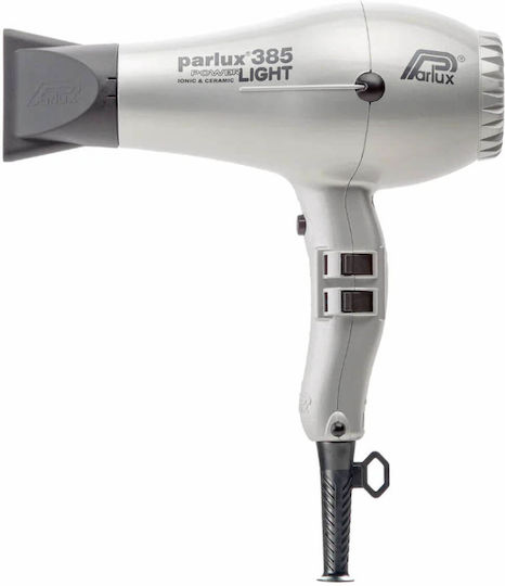 Parlux 385 Power Light Ionic Professional Hair Dryer 2150W Silver