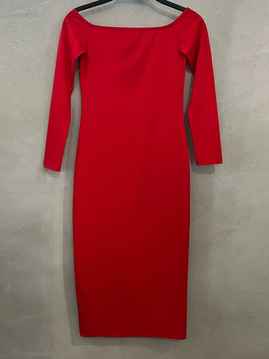 Rochie Midi Roșie