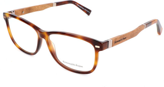 Men's Prescription Eyeglass Frame Ermenegildo Zegna Ez5062 52 57 Brown Ø 57 mm