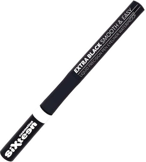 Sixteen Cosmetics Extra Black Smooth & Easy Long Stay & Waterproof Pen Eye Liner 1ml