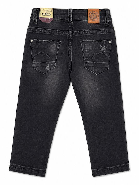 Kinder Schlaghose Jeans Schwarz