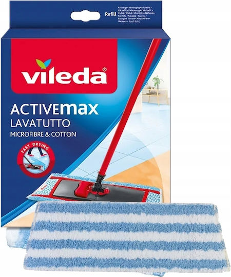 Vileda Active Max Flat Mop Ανταλλακτικό Πανί Παρκετέζας