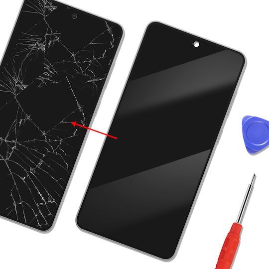 Clappio Пълен Amoled Резервен Екран Galaxy S25 Edge С Подрамка Сребрист