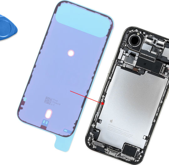 Clappio Rückglas-Klebstoff Iphone Air Lila