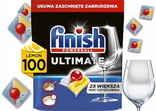 Finish Ultimate Επαγγελματικές 100 Κάψουλες Πλυντηρίου Πιάτων