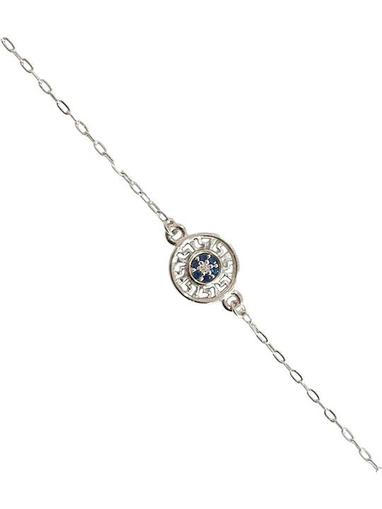 Prince Silvero Women's Bracelet with Eye Design Made of Silver 15cm Prince Silvero Women's Bracelet with Eye Design Made of Silver 15cm