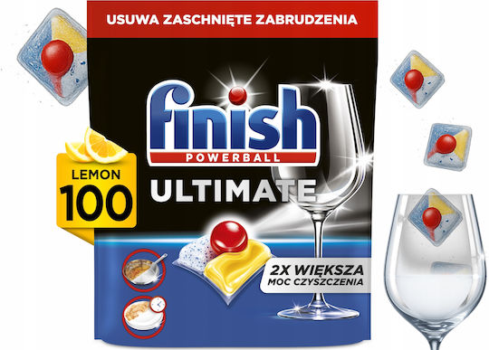 Finish Ultimate Επαγγελματικές 100 Κάψουλες Πλυντηρίου Πιάτων