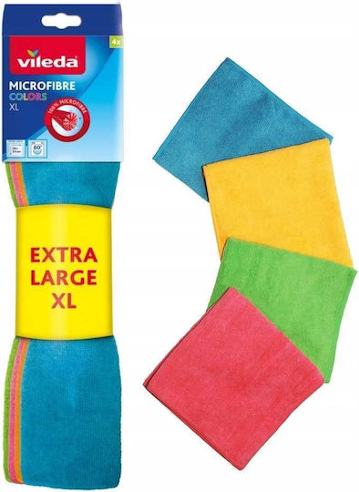 Vileda Microfiber Cloth Colors Extra Large 4 Pcs