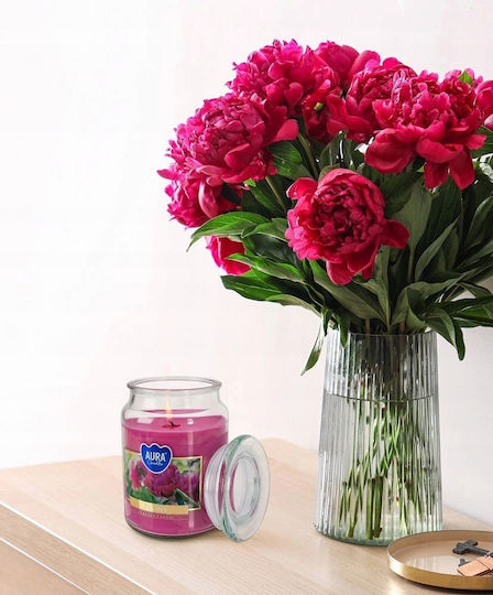 Aura Glass Aromatic Candle In Jar With Cinnamon Scent