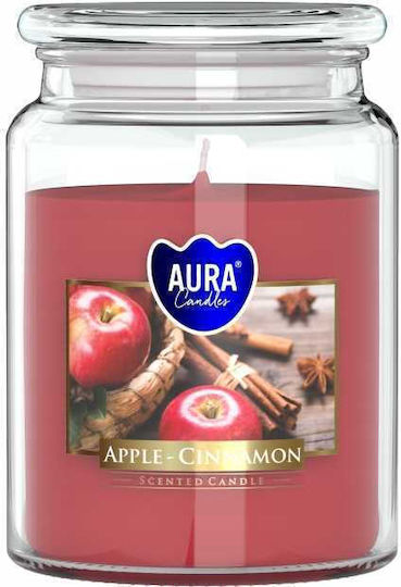 Aura Glass Aromatic Candle In Jar With Cinnamon Scent
