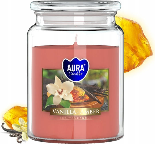Aura Glass Αρωματικό Κερί σε Βάζο με Άρωμα Βανίλια