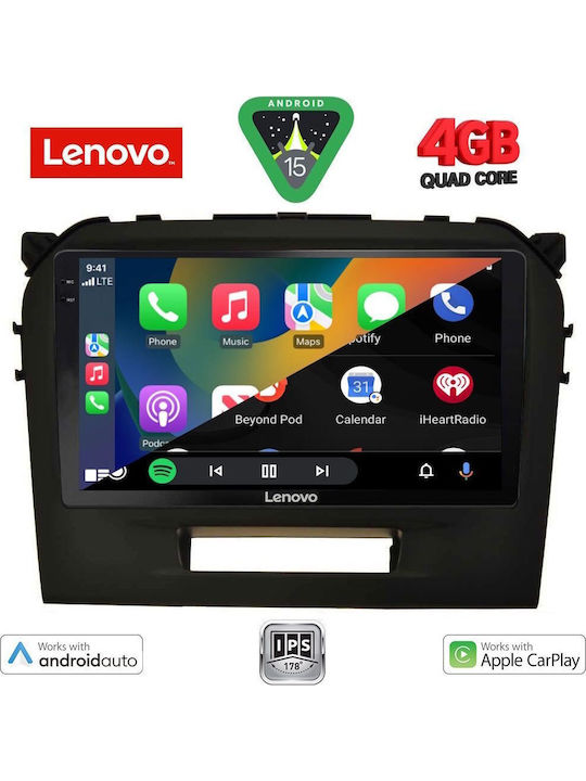 Lenovo Car Audio System for Suzuki Vitara 2016-2022 (Bluetooth/USB/WiFi/GPS/Apple CarPlay/Android Auto) with 9" Touch Screen