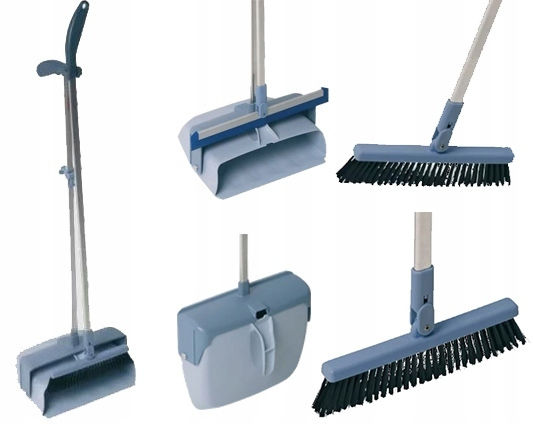 Lobby Set Dustpan Closed On Rod + Broom Lobby System 25 Cm