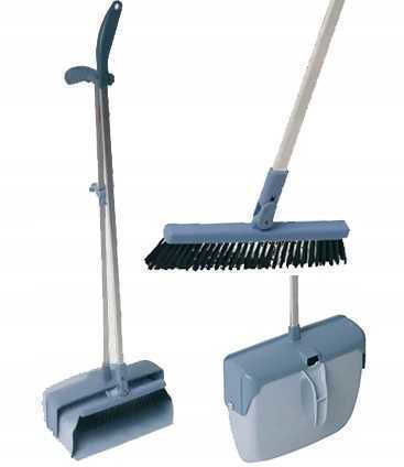 Lobby Set Dustpan Closed On Rod + Broom Lobby System 25 Cm