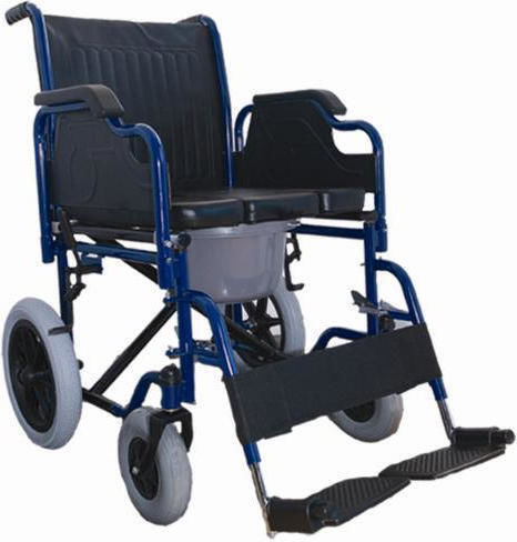 Alfa Care Standard AC-42D Wheelchair Folding Simple Type with Simple Back 46cm 13-504-007 Blue