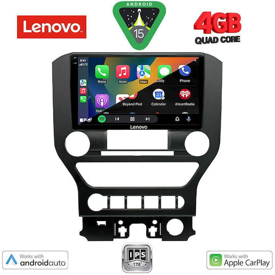 Lenovo Ηχοσύστημα Αυτοκινήτου για Ford Mustang 2015-2020 (Bluetooth/USB/WiFi/GPS/Apple-Carplay/Android-Auto) με Οθόνη Αφής 9"