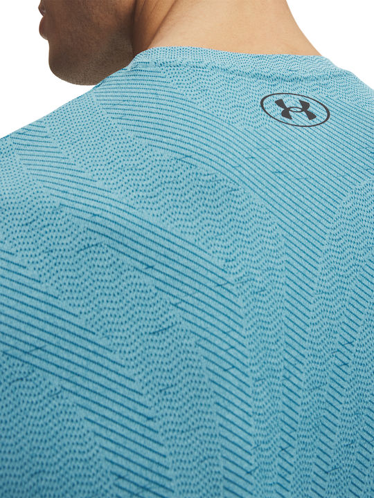 Ua M Vanish Seamless Novelty Herrenblusen Kurzarm Türkis
