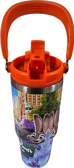 Disney Kinder Trinkflasche Thermos Orange 900ml