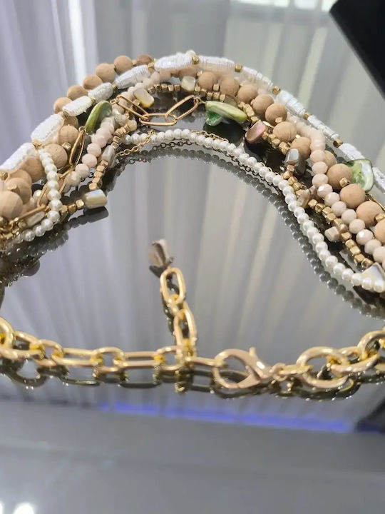 Kinzi Necklace Made of Gold Plated Steel