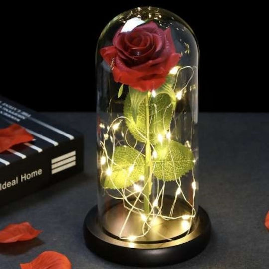 Cryopreserved Rose In Glass Dome Led Lights