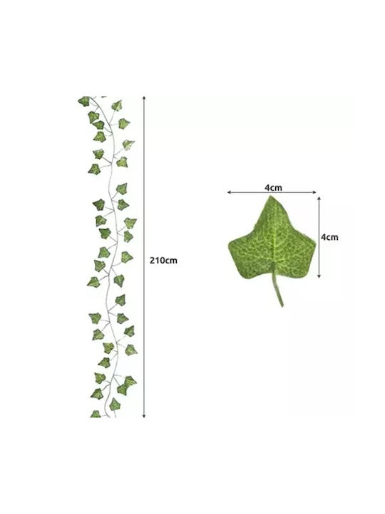 Set 12 Artificial Ivy Garlands 25.2 M Green