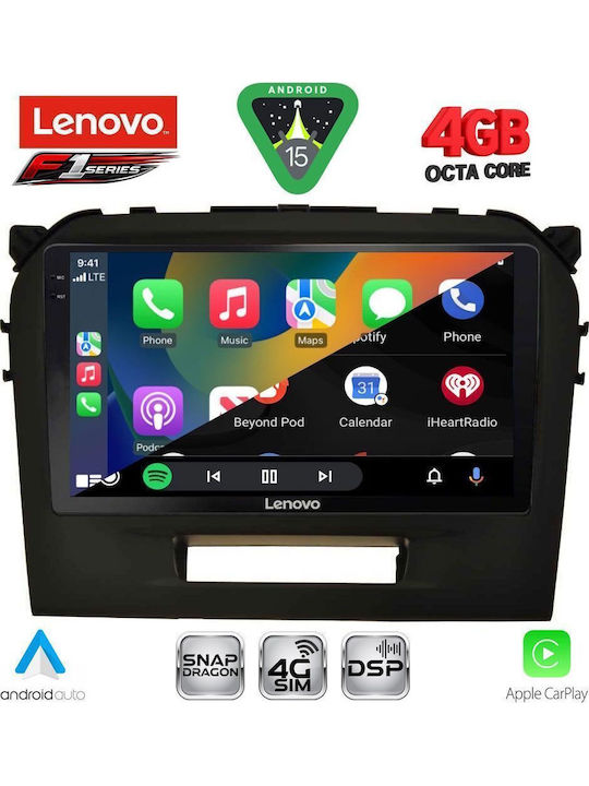Lenovo Car Audio System for Suzuki Vitara 2016-2022 Bluetooth USB WiFi GPS Apple CarPlay Android Auto with 9" Touch Screen