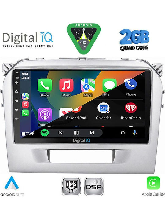 Digital IQ Car Audio System for Suzuki Vitara 2016-2022 (Bluetooth/USB/WiFi/GPS/Apple CarPlay/Android Auto) with 9" Touch Screen