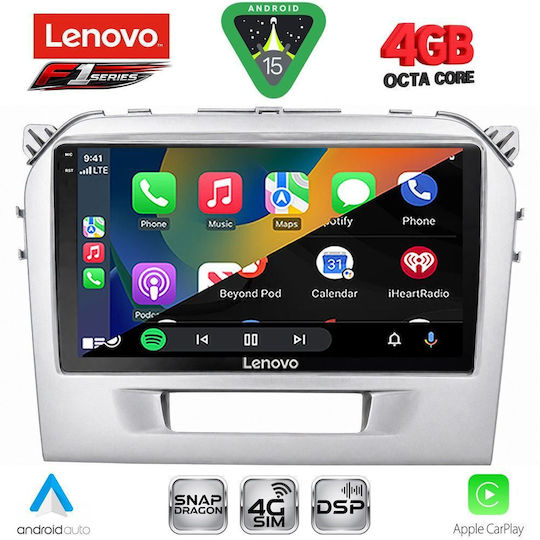 Lenovo Ηχοσύστημα Αυτοκινήτου για Suzuki Vitara 2016-2022 (Bluetooth/USB/WiFi/GPS/Apple-Carplay/Android-Auto) με Οθόνη Αφής 9"